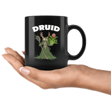 Druid Cat Black Mug - Funny Class DND D&D Dungeons And Dragons Coffee Cup - Luxurious Inspirations