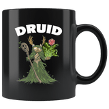 Druid Cat Black Mug - Funny Class DND D&D Dungeons And Dragons Coffee Cup - Luxurious Inspirations