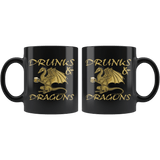 Drunks And Dragons Funny Alcohol DND DM RPG Tabletop Mug - Fun Drinking Beer Coffee Cup - Luxurious Inspirations
