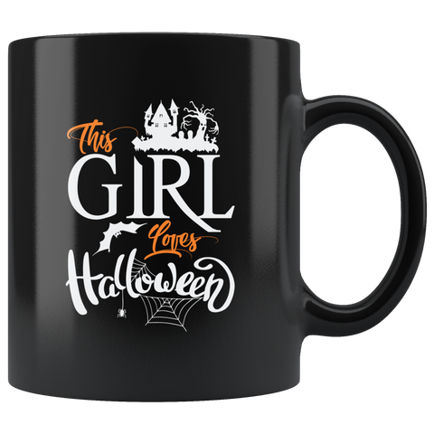 This Girl Loves Halloween Ghost Witch Costumes Children Candy Trick or Treat Makeup Mug Coffee Cup - Luxurious Inspirations