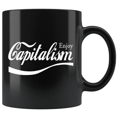 Enjoy Capitalism Parody Mug - Funny Surveillance Conscious Disaster Late of gore Coffee Cup - Luxurious Inspirations