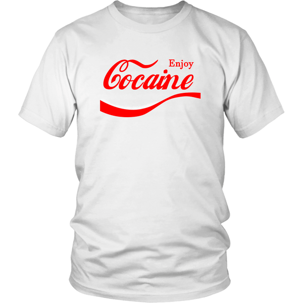 Enjoy Cocaine Parody T-Shirt - Funny Offensive Vulgar Drugs 420 Joke Tee Shirt - Luxurious Inspirations