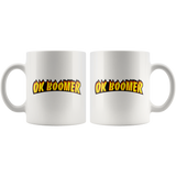Ok Boomer Flame Parody Mug - Funny Millennial Meme Trend Trending Humor Funny Gen X Coffee Cup - Luxurious Inspirations