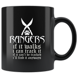 Rangers if it walks i can track it if it can't be tracked i'll find it anyways rpg DND d20 d2 critical hit miss dice coffee cup mug - Luxurious Inspirations