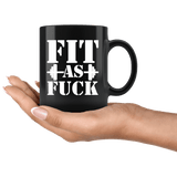 Fit As Fuck Gym Beast Workout Training Fitness Muscle Mug - Funny Black Coffee Cup - Luxurious Inspirations