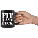 Fit As Fuck Gym Beast Workout Training Fitness Muscle Mug - Funny Black Coffee Cup - Luxurious Inspirations