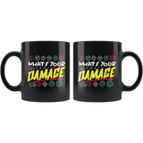 What's your damage rpg DND d20 d2 critical hit miss dice coffee cup mug - Luxurious Inspirations