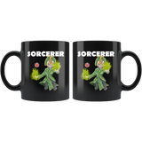 Sorcerer Mage Cat Black Mug - Funny Class DND D&D Dungeons And Dragons Coffee Cup - Binge Prints