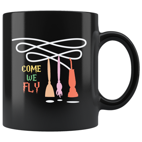 Come We Fly Witch Brooms Halloween Costumes Children Candy Trick or Treat Makeup Mug Coffee Cup - Luxurious Inspirations