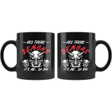 Hey There Demons It's Me Ya Boi Funny Boy Demonic Supernatural Portal To Hell Mug - Black 11 Ounce Coffee Cup - Luxurious Inspirations