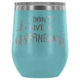 I Don't Give A Slythershit Ravencrap Hufflefuck Gryffindamn Engraved 12oz Wine Tumbler Cup - Funny Offensive Parody Mug (Gryffindamn) - Luxurious Inspirations