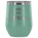 I Don't Give A Slythershit Ravencrap Hufflefuck Gryffindamn Engraved 12oz Wine Tumbler Cup - Funny Offensive Parody Mug (Gryffindamn) - Luxurious Inspirations