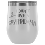 I Don't Give A Slythershit Ravencrap Hufflefuck Gryffindamn Engraved 12oz Wine Tumbler Cup - Funny Offensive Parody Mug (Gryffindamn) - Luxurious Inspirations