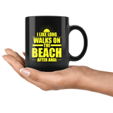 I Like Long Walks On The Beach Mug - Funny Offensive Adult Classy Coffee Cup - Luxurious Inspirations