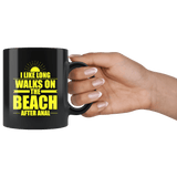 I Like Long Walks On The Beach Mug - Funny Offensive Adult Classy Coffee Cup - Luxurious Inspirations