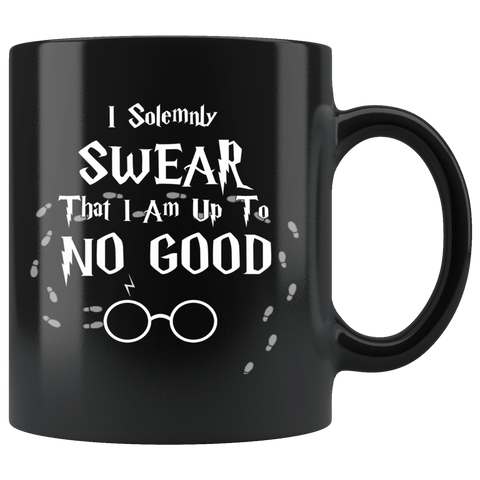 I solemnly swear that I am up to no good Mug - Funny Harry Magic Wizard World Upto Joke Coffee Cup - Luxurious Inspirations