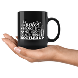 Wine because it's not good to keep things bottled up alcohol drunk talking divulging secrets coffee cup mug - Luxurious Inspirations