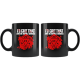 I'd Crit That Double Damage Mug - Funny DND D&D DM D20 RPG Coffee Cup - Luxurious Inspirations