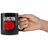 I'd Crit That Double Damage Mug - Funny DND D&D DM D20 RPG Coffee Cup - Luxurious Inspirations