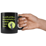 I'm Cute As Hell Which Is Where I Came From Mug - Funny Gothic Halloween Spell Magic Black Coffee Cup - Luxurious Inspirations