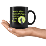 I'm Cute As Hell Which Is Where I Came From Mug - Funny Gothic Halloween Spell Magic Black Coffee Cup - Luxurious Inspirations