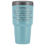 Corporate Email Lingo Funny Work Employee E-Mail CLEAN Offensive Coffee Cup Mug 30 Ounce Tumbler - Luxurious Inspirations