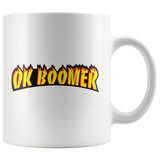 Ok Boomer Flame Parody Mug - Funny Millennial Meme Trend Trending Humor Funny Gen X Coffee Cup - Luxurious Inspirations