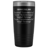 Corporate Email Lingo Funny Work Employee E-Mail CLEAN Offensive Coffee Cup Mug 20 Ounce Tumbler - Luxurious Inspirations