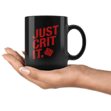Just Crit It Mug - Funny DND D&D DM D20 RPG Coffee Cup - Luxurious Inspirations