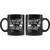 I love you to the moon and back endearment affection family kids coffee cup mugs - Luxurious Inspirations