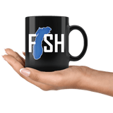 Lake Michigan Fisherman Mug - Clever Gift Fishing Fish Coffee Cup - Luxurious Inspirations