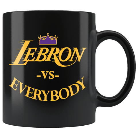 Lebron VS Everybody Los Angeles Basketball Mug - Fan Coffee Cup - Luxurious Inspirations