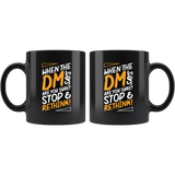 When the DM says are you sure stop and rethink rpg DND d20 d2 critical hit miss dice coffee cup mug - Luxurious Inspirations