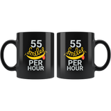 55 smiles per hour muscles happy optimistic lips calories coffee cup mug - Luxurious Inspirations