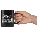 Wine because it's not good to keep things bottled up alcohol drunk talking divulging secrets coffee cup mug - Luxurious Inspirations