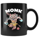 Monk Cat Black Mug - Funny Class DND D&D Dungeons And Dragons Coffee Cup - Luxurious Inspirations