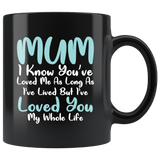 Mum I've Loved You All Of My Life Mug - Sweet Mother's Day Gift Mom Mother Coffee Cup - Luxurious Inspirations