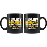 I enjoy long romantic walks through the meat department red steaks, pork, bacon coffee cup mug - Luxurious Inspirations