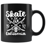 Skate Or Die 1992 California Coffee Cup Mug - Luxurious Inspirations