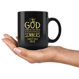 God Shows His Love For Us In That While We Were Still Sinners Christ Died For Us Coffee Cup Mug - Luxurious Inspirations