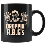 Droppin' R.B.G's women rights Ruth Bader Ginsburg supreme court coffee cup mug - Luxurious Inspirations