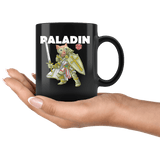 Paladin Cat Black Mug - Funny Class DND D&D Dungeons And Dragons Coffee Cup - Luxurious Inspirations