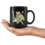Paladin Cat Black Mug - Funny Class DND D&D Dungeons And Dragons Coffee Cup - Luxurious Inspirations