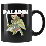 Paladin Cat Black Mug - Funny Class DND D&D Dungeons And Dragons Coffee Cup - Luxurious Inspirations