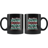 Don't flirt with me I love my girl she is a sexy crazy tattooed chick and she will murder you relationships love coffee cup mug - Luxurious Inspirations