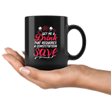 Get me a drink that requires a constitution save bar alcohol coffee cup mug - Luxurious Inspirations
