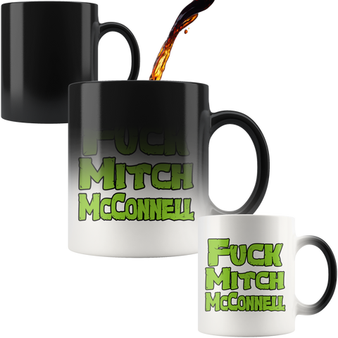 Fuck Mitch McConnell You Turtle Looking Jerk Color Changing Mug Funny Offensive Rude Coffee Cup - Binge Prints