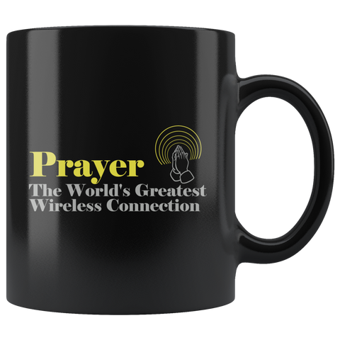 Prayer The World's Greatest Wireless Connection Coffee Cup Mug - Luxurious Inspirations