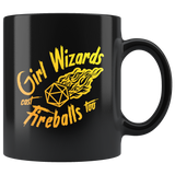 Girl wizards cast fireballs too DND  d20 d2 critical hit miss dice coffee cup mug - Luxurious Inspirations