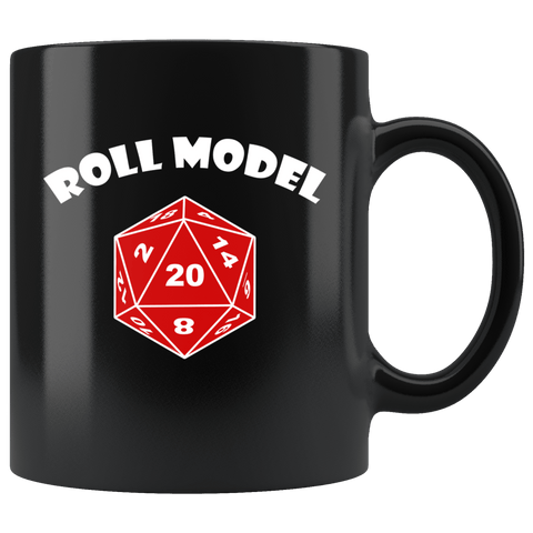 Roll Model Mug - Funny DND D20 Critical Hit RPG Roleplaying Dice Coffee Cup - Luxurious Inspirations